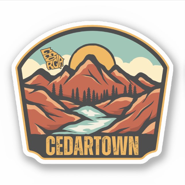 Cedartown, Georgia Sticker (Front)