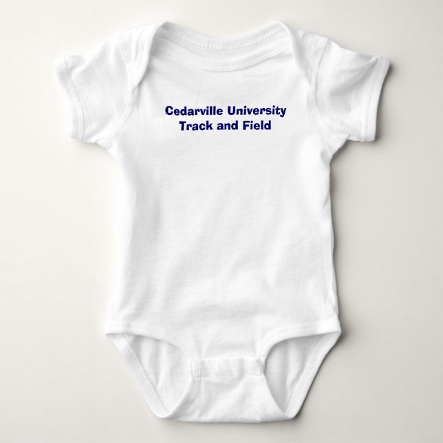 Cedarville University Track and Field Baby Bodysuit (Front)
