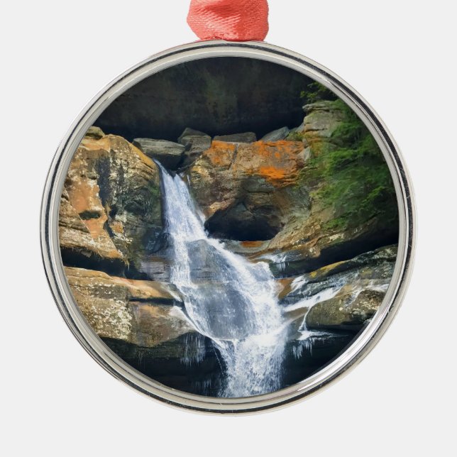 Ceder Falls, Hocking Hills Ohio Metal Ornament (Front)