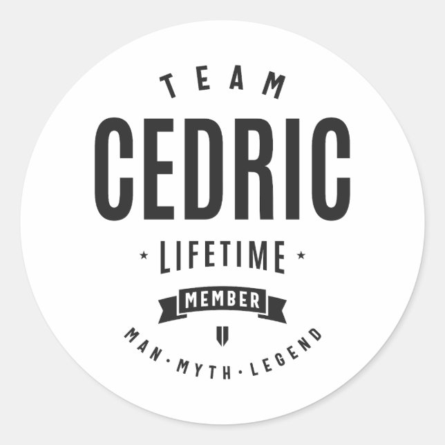 Cedric Lifetime Member Personalized Name Cedric Classic Round Sticker (Front)
