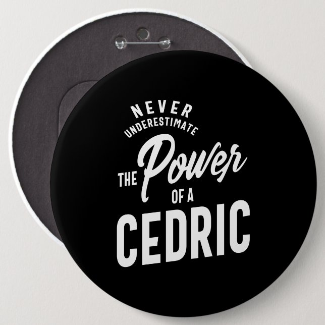 Cedric Personalized Name Birthday Gift Button (Front & Back)
