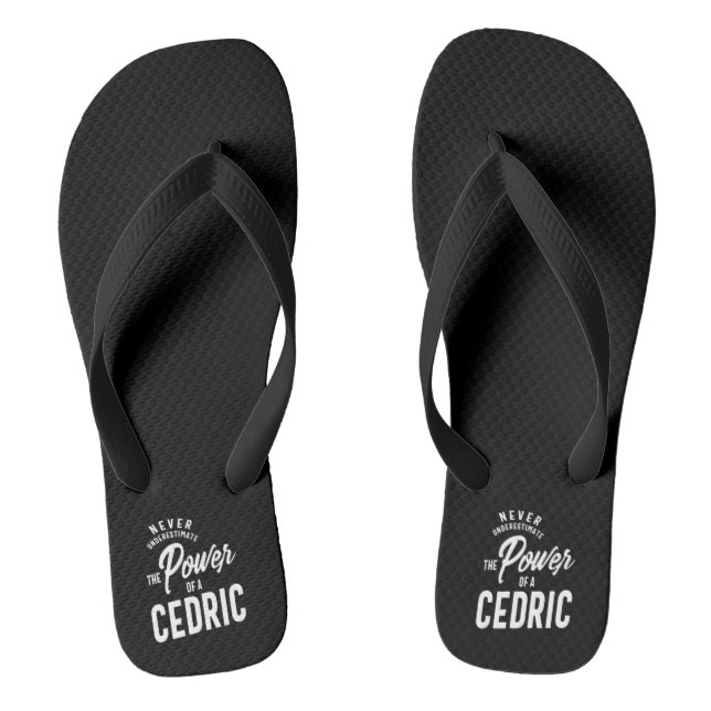 Cedric Personalized Name Birthday Gift Flip Flops (Footbed)