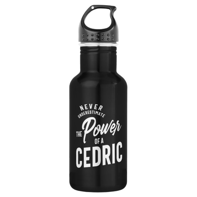 Cedric Personalized Name Birthday Gift Stainless Steel Water Bottle (Front)