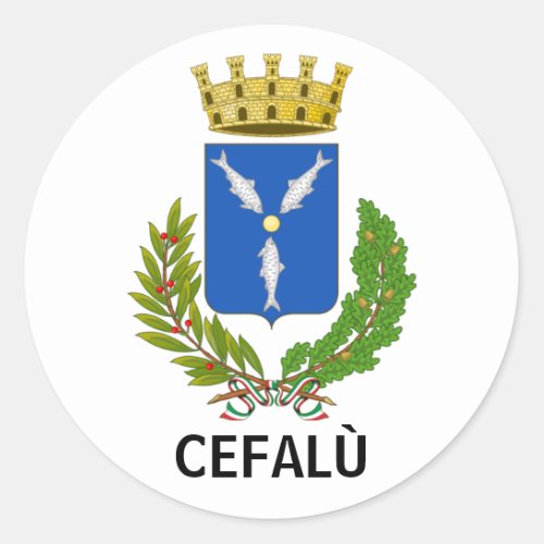 Cefal coat of arms _ Sicily Classic Round Sticker