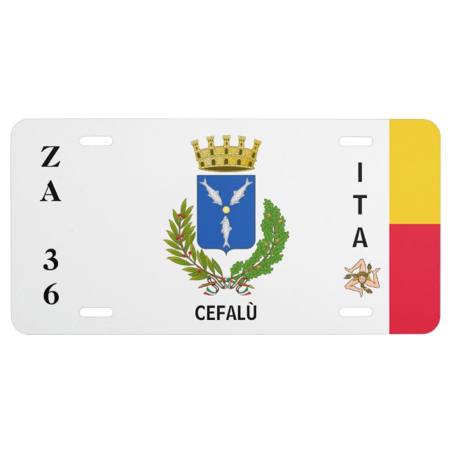 Cefalù coat of arms - Sicily License Plate (Front)