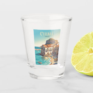 Cefalu Harbor Italy Shot Glass