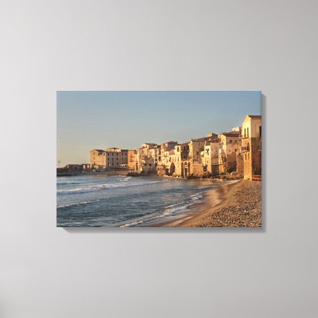 Cefalu, seaside town in Sicily Canvas Print (Front)