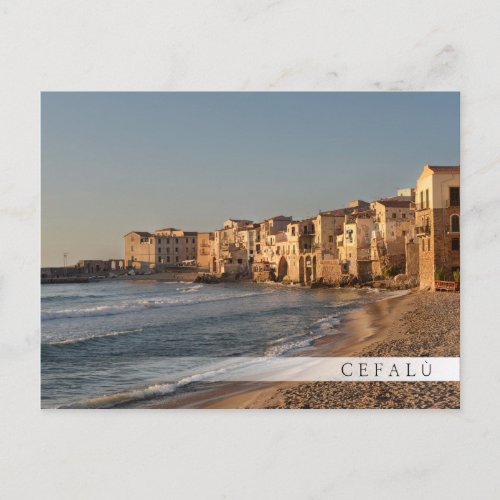 Cefalu seaside town in Sicily Postcard