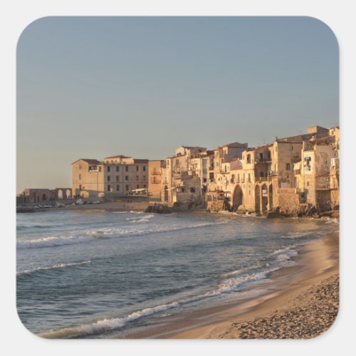 Cefalu seaside town in Sicily Square Sticker