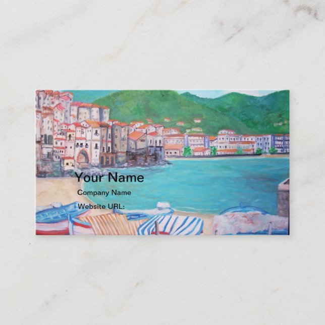 Cefalu, Sicily Business Card (Front)