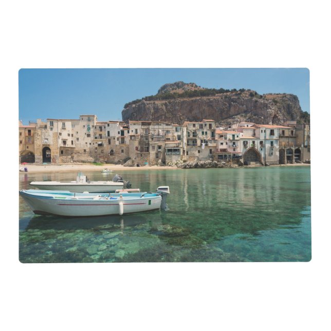 Cefalu town in Sicily Placemat (Back)