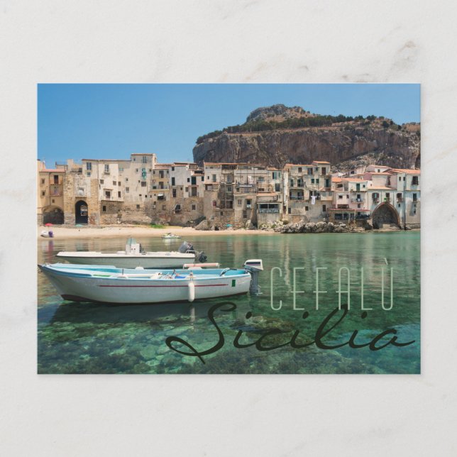 Cefalu town in Sicily Postcard (Front)