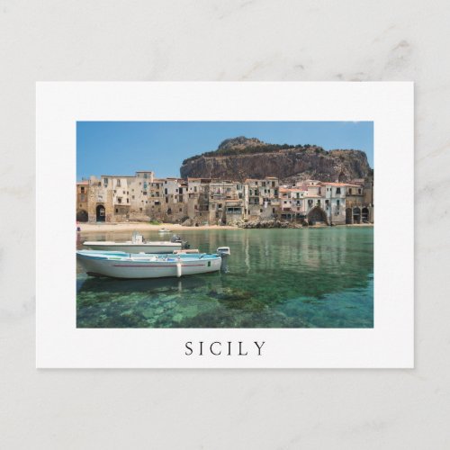 Cefalu town in Sicily Postcard