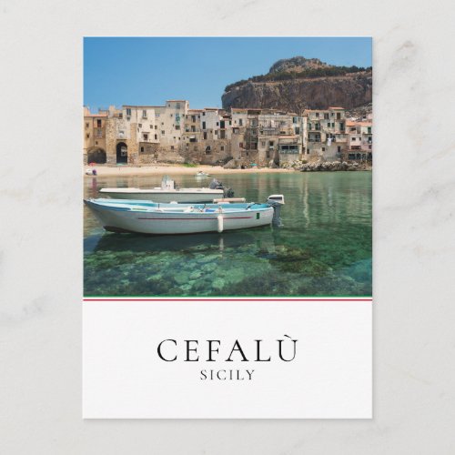 Cefalu town in Sicily Postcard