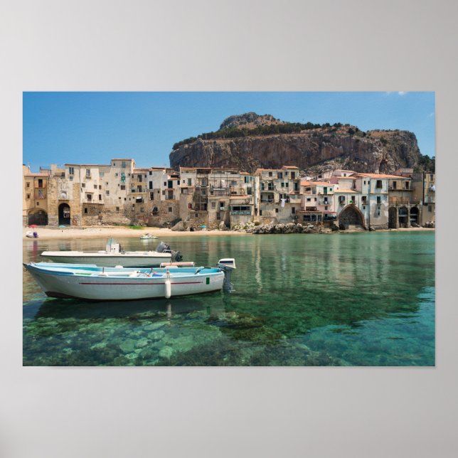 Cefalu town in Sicily Poster (Front)