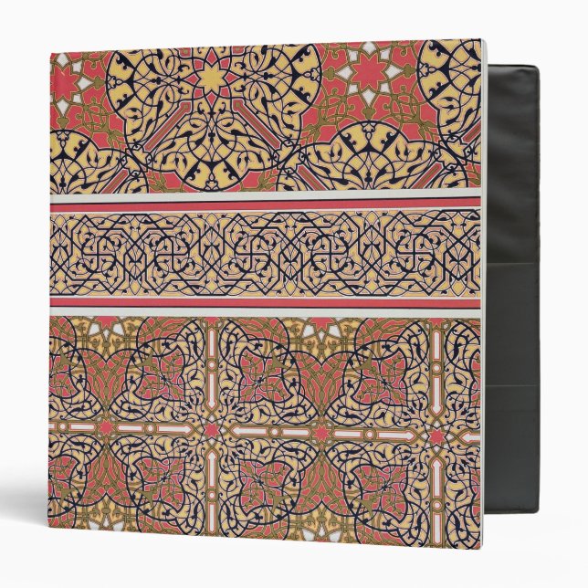 Ceiling arabesques from the Mosque of El-Bordeyny, 3 Ring Binder (Front/Inside)