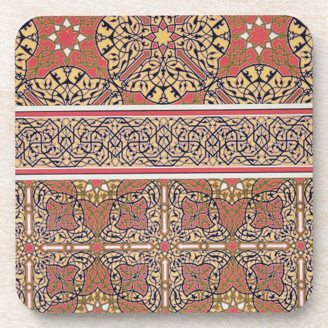 Ceiling arabesques from the Mosque of El-Bordeyny, Beverage Coaster (Front)
