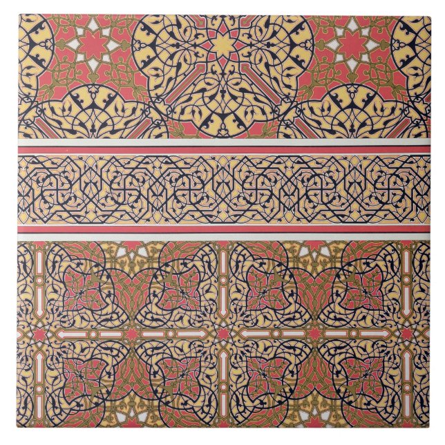 Ceiling arabesques from the Mosque of El-Bordeyny, Ceramic Tile (Front)