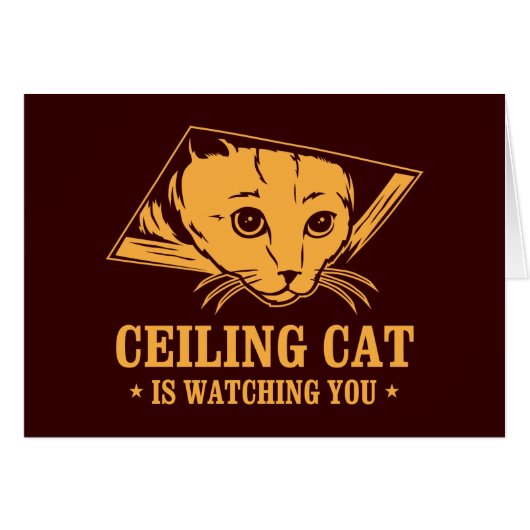 Ceiling Cat is Watching You Cards (Front Horizontal)