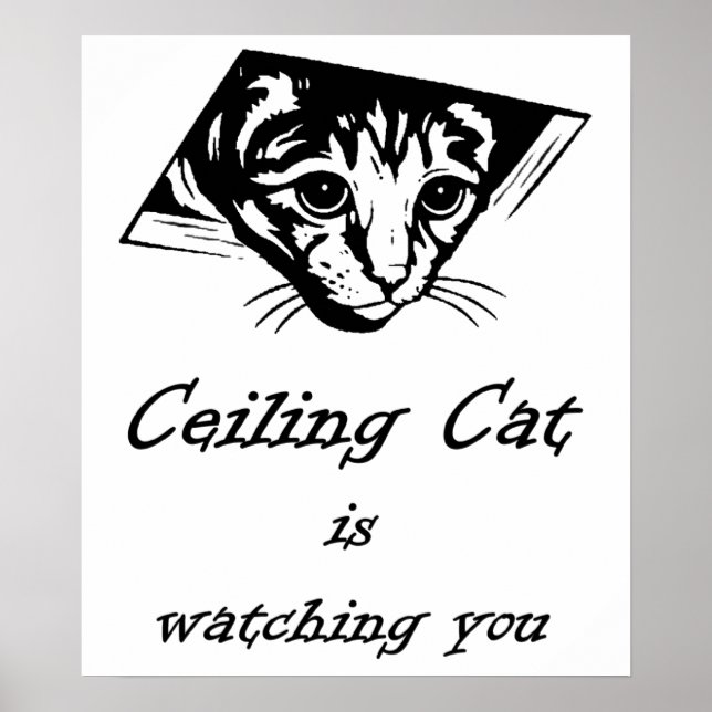 Ceiling Cat is Watching You Poster (Front)