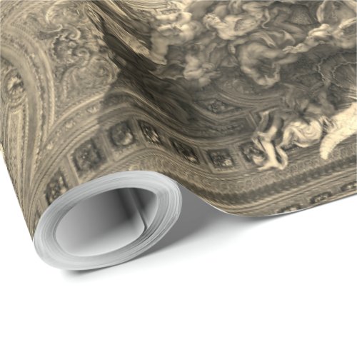 Ceiling Chiesa del Ges _ Battista Gaulli _ gold Wrapping Paper