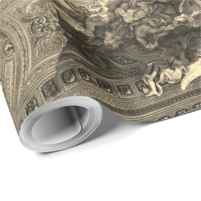 Ceiling Chiesa del Gesù - Battista Gaulli - gold Wrapping Paper (Roll Corner)