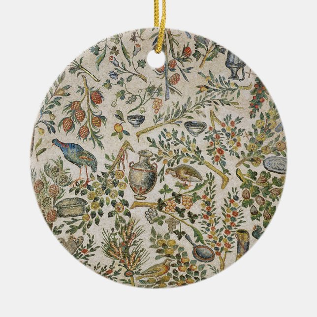 Ceiling decoration with flowers and birds (mosaic) (Front)