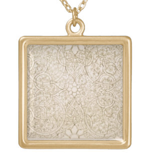 Ceiling design for the Pearl Room, in Isfahan, fro Gold Plated Necklace