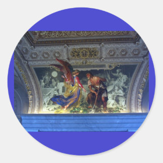 Ceiling in the Vatican Museum in Rome Classic Round Sticker
