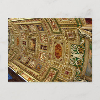 Ceiling in the Vatican Museum in Rome Italy Postca Postcard