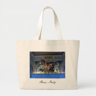Ceiling in the Vatican Museum in Rome Large Tote Bag