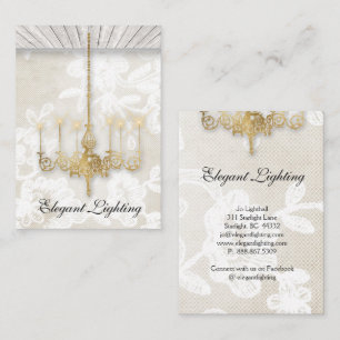 Ceiling Light Chandelier Wood Wallpaper Design Business Card