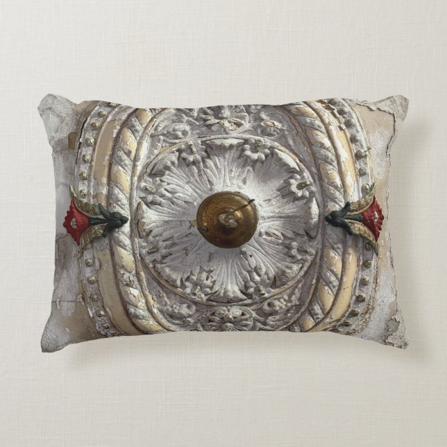 Ceiling Medallion Accent Pillow (Front)