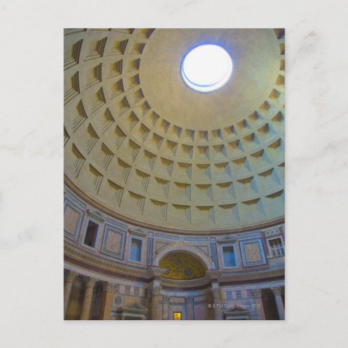 Ceiling of the Pantheon in Rome Italy Postcard