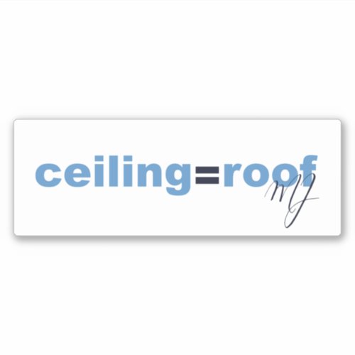 Ceiling  Roof MJ Carolina Blue  Navy  White Sticker