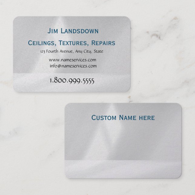Ceilings, Textures, Repairs Custom  Business Card (Front/Back)