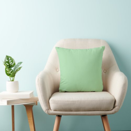 Celadon Green ACE1AF Solid 25 Green Shades Throw Pillow