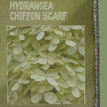 Celadon Green Hydrangea Blossoms Elegant Scarf<br><div class="desc">This elegant chiffon scarf is covered in tiny delicate pale celadon green hydrangea blossoms. It is a unique fresh  pastel color that looks great with any other color and compliments any fashion style. This is a neutral,  light and airy floral and is ultra feminine. Original botanical photography by JLW_PHOTOGRAPHY.</div>