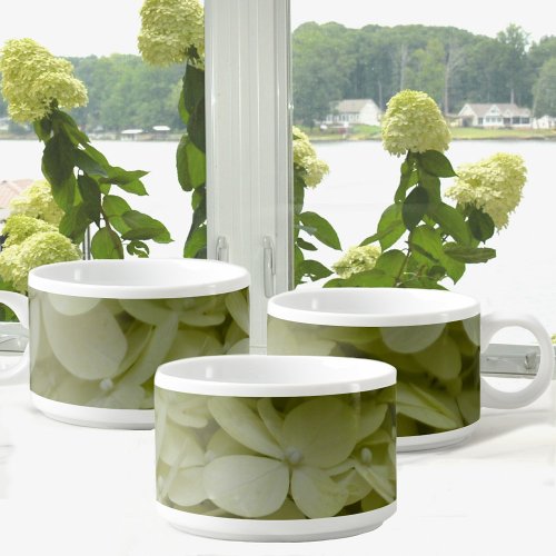Celadon Green Hydrangea Botanical Floral Bowl
