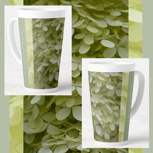 Celadon Green Hydrangea Flowers Latte Mug