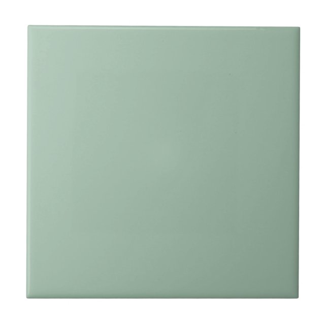 Celadon Green Plain Solid Color Ceramic Tile (Front)