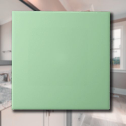 Celadon Green Solid Color  Classic  Elegant Ceramic Tile