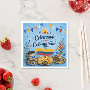 Celebrando a lo Colombiano Party Napkins