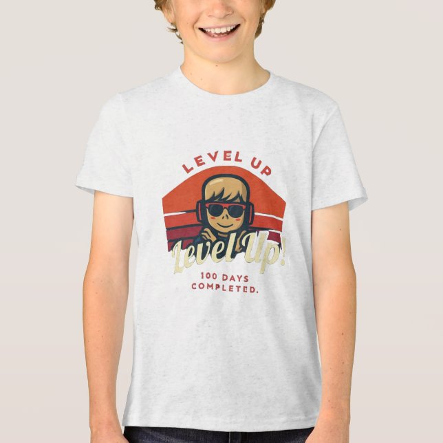 Celebrate 100 Days of School: Fun & Unique T-Shirt Tri-Blend Shirt (Front)