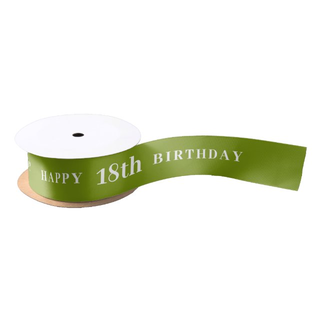 Celebrate 18: Joyful Birthday Green Ribbon (Spool)