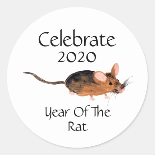 Celebrate 2020 Chinese New Year  Year of the Rat Classic Round Sticker