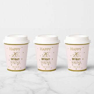 Celebrate 20 paper cups