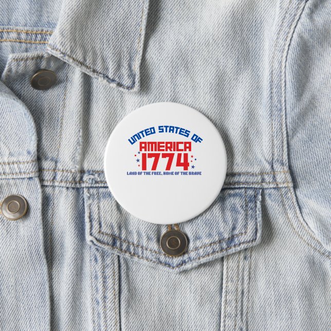 Celebrate  250th us independence patriotic July 4 Button (In Situ)