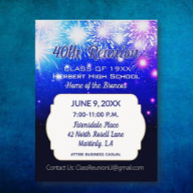 Celebrate! 40th Class Reunion Invitation
