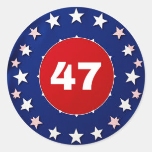 Celebrate 47 classic round sticker